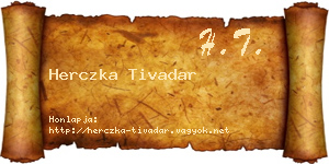 Herczka Tivadar névjegykártya